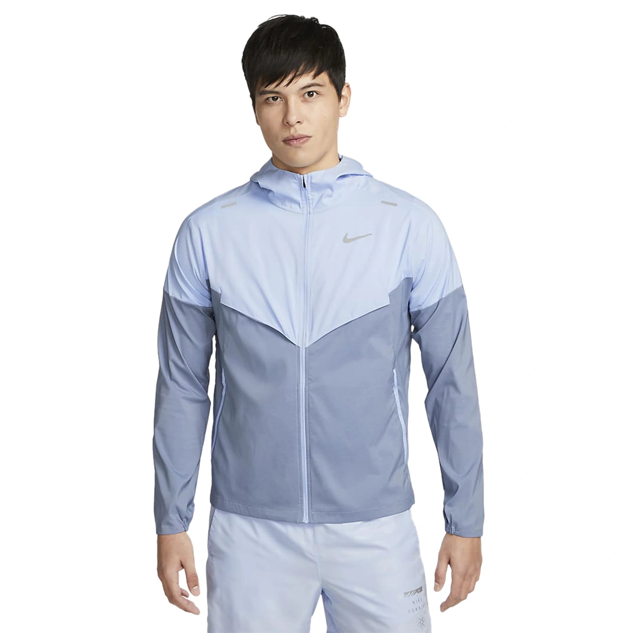 Front view of Nike Repel Packable Cobalt Blue Windrunner Jacket CZ9071-479